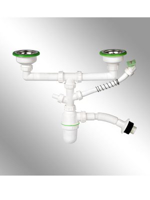سیفون دو لگنه فانتری سولار 1 سنی پلاستیک